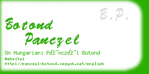 botond panczel business card